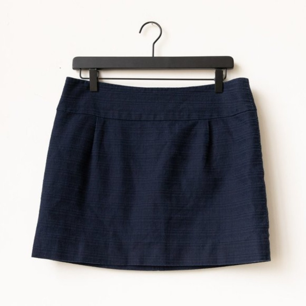 J.Crew Navy Cotton Mini Skirt
